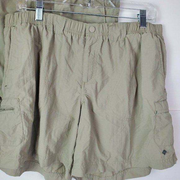 2 Columbia Sportswear Khaki Womens Shorts L Nylon - Picture 3 of 7